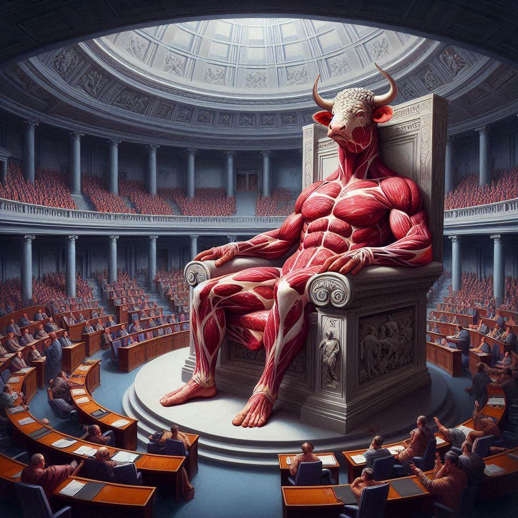 BULGING MUSCLE BEAST THRONE OF FLESHY POWER