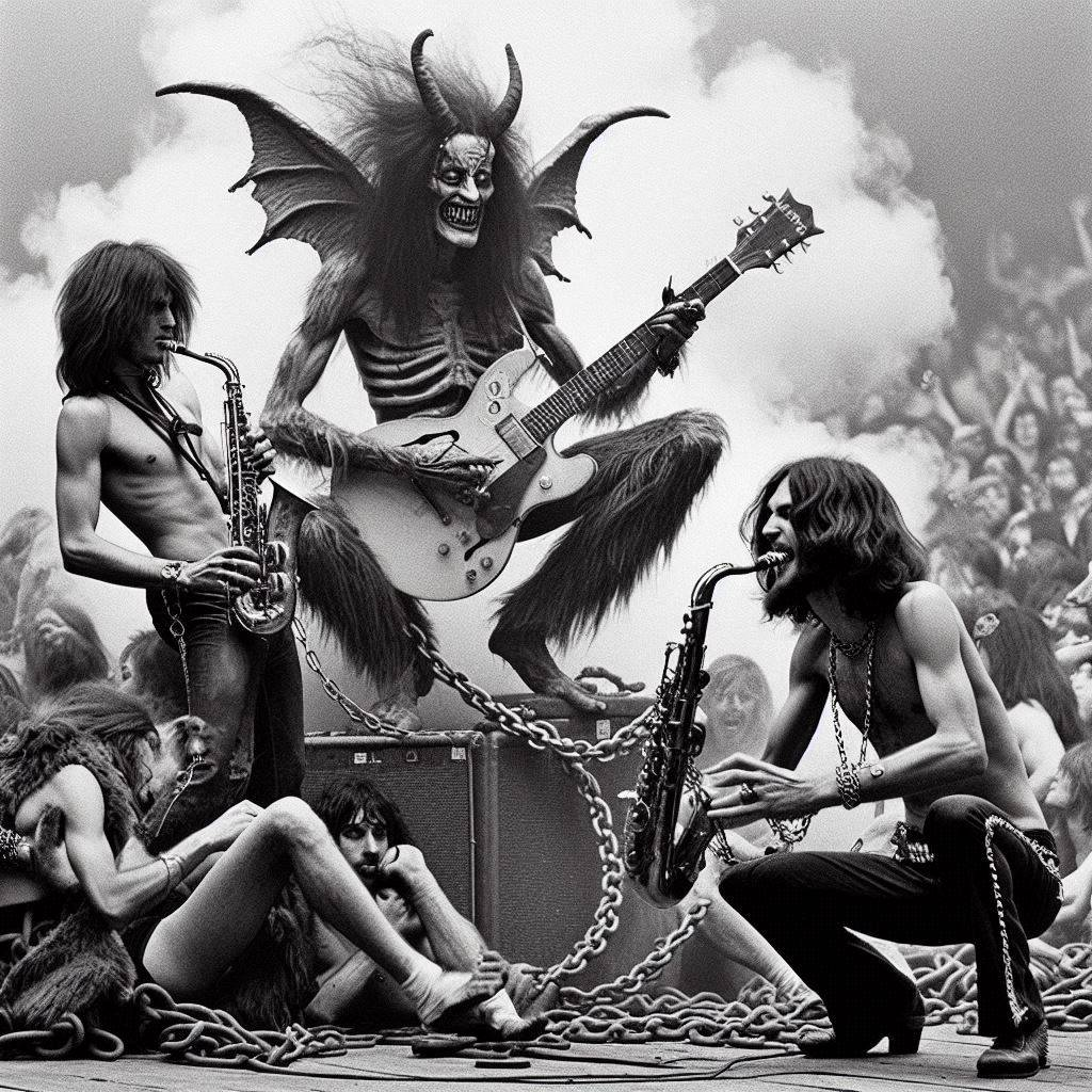 DEMONS SHREDDING SOULS WITH SAXOPHONE SCREAMS