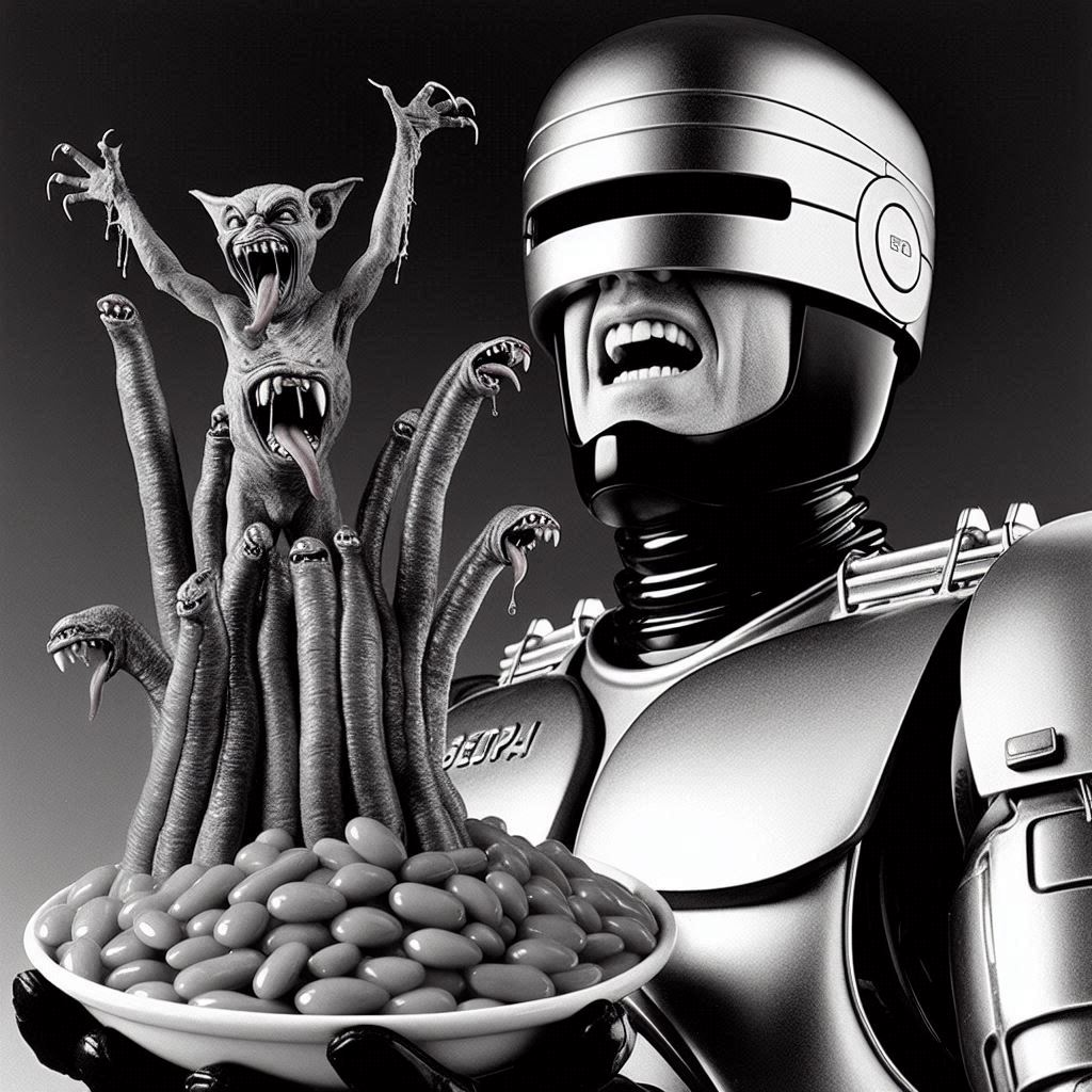 ROBOT SERVING NIGHTMARES ON A PLATTER OF CANDY