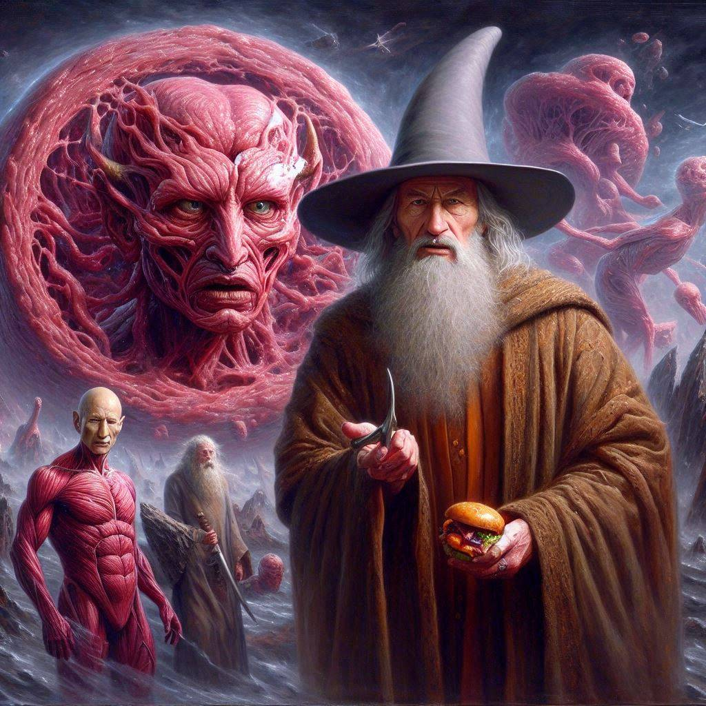 WIZARD SERVING BURGERS TO HELL'S NIGHTMARES