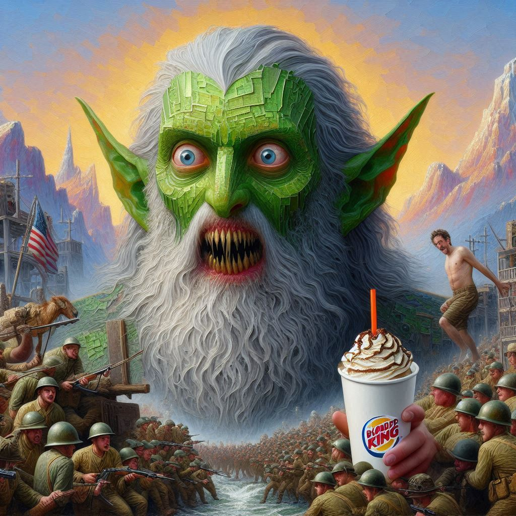 MONSTER GOBBLING SOLDIERS LIKE CHEAP CANDY