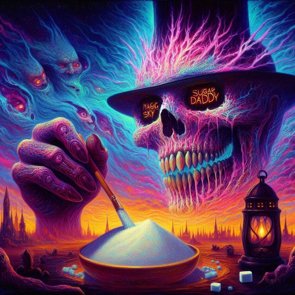 SKULLS SUGARCOATING THE VOID WITH DEATH'S SWEETNESS