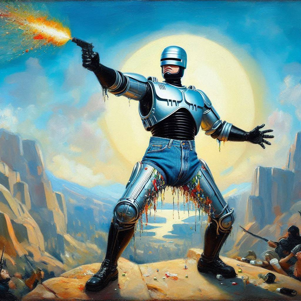 ROBOT SHITS CANDY WHILE GUNS BLAZE