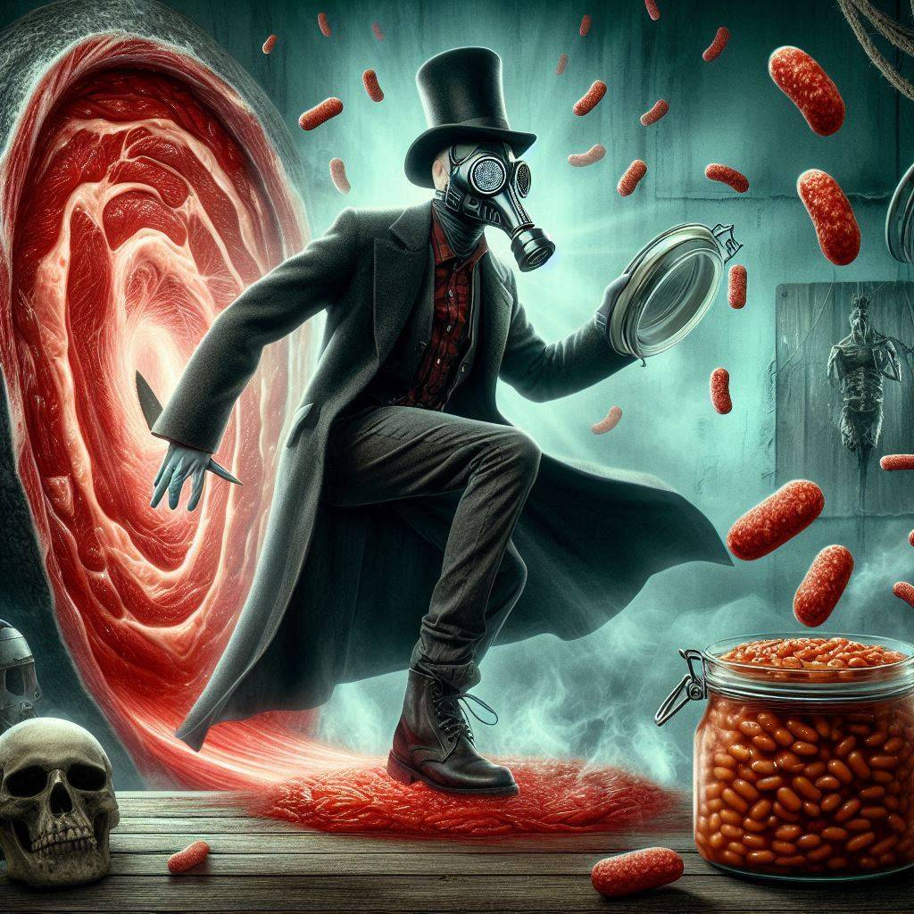 MEAT MAN DANCING IN A GORE GARDEN