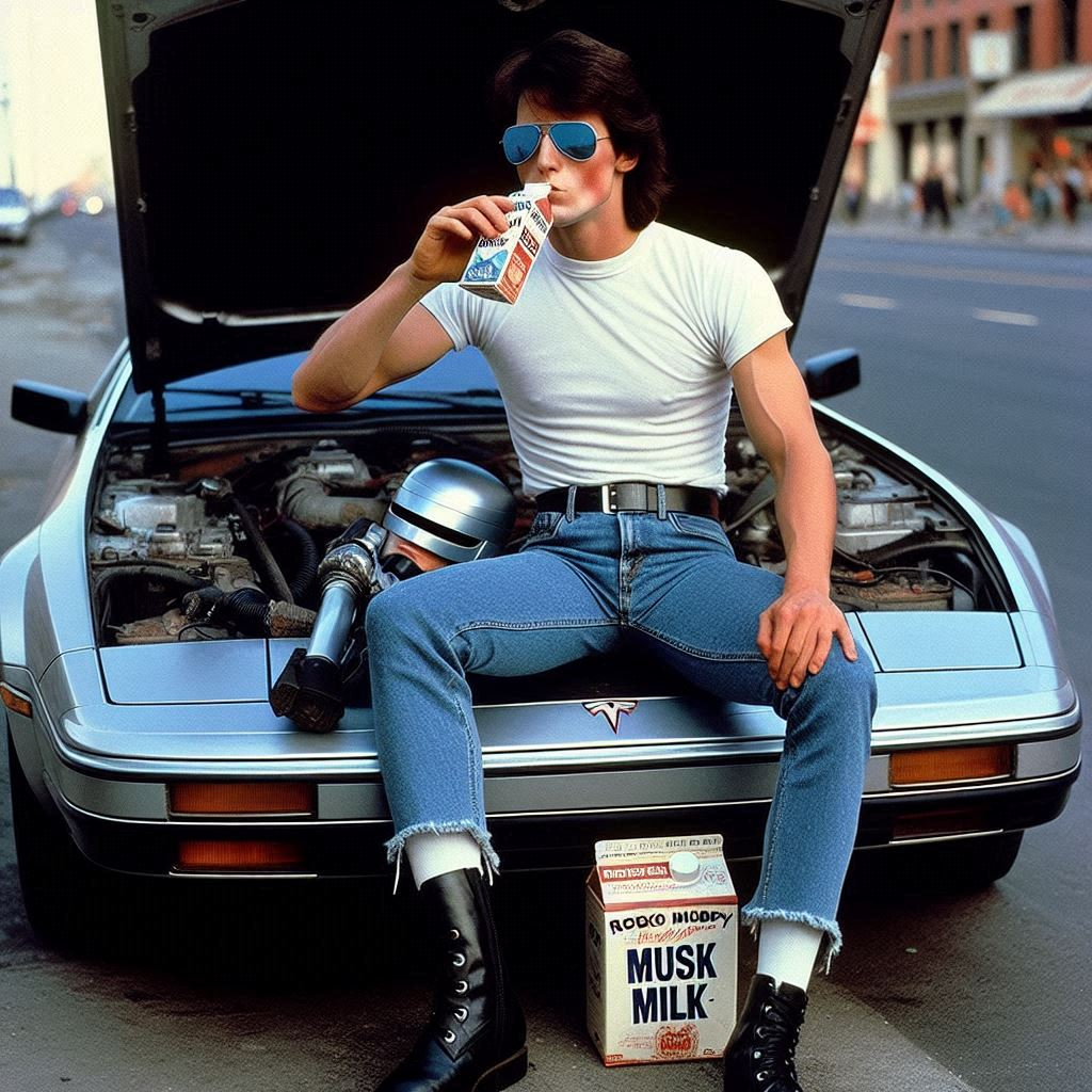 HUMAN MILK SHAKING HANDS WITH MACHINES