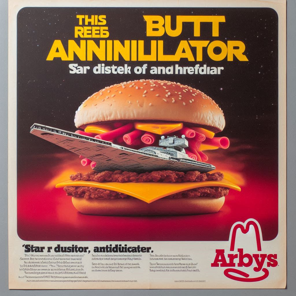 BURGER CRUSHING STARS WITH ITS ASS