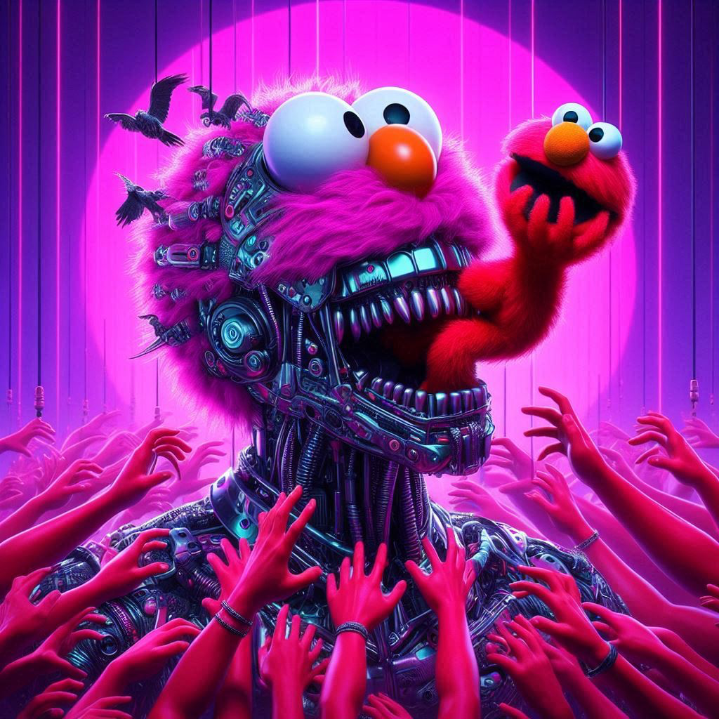 MONSTER MUNCHING ON ITS OWN FLESHY TOY