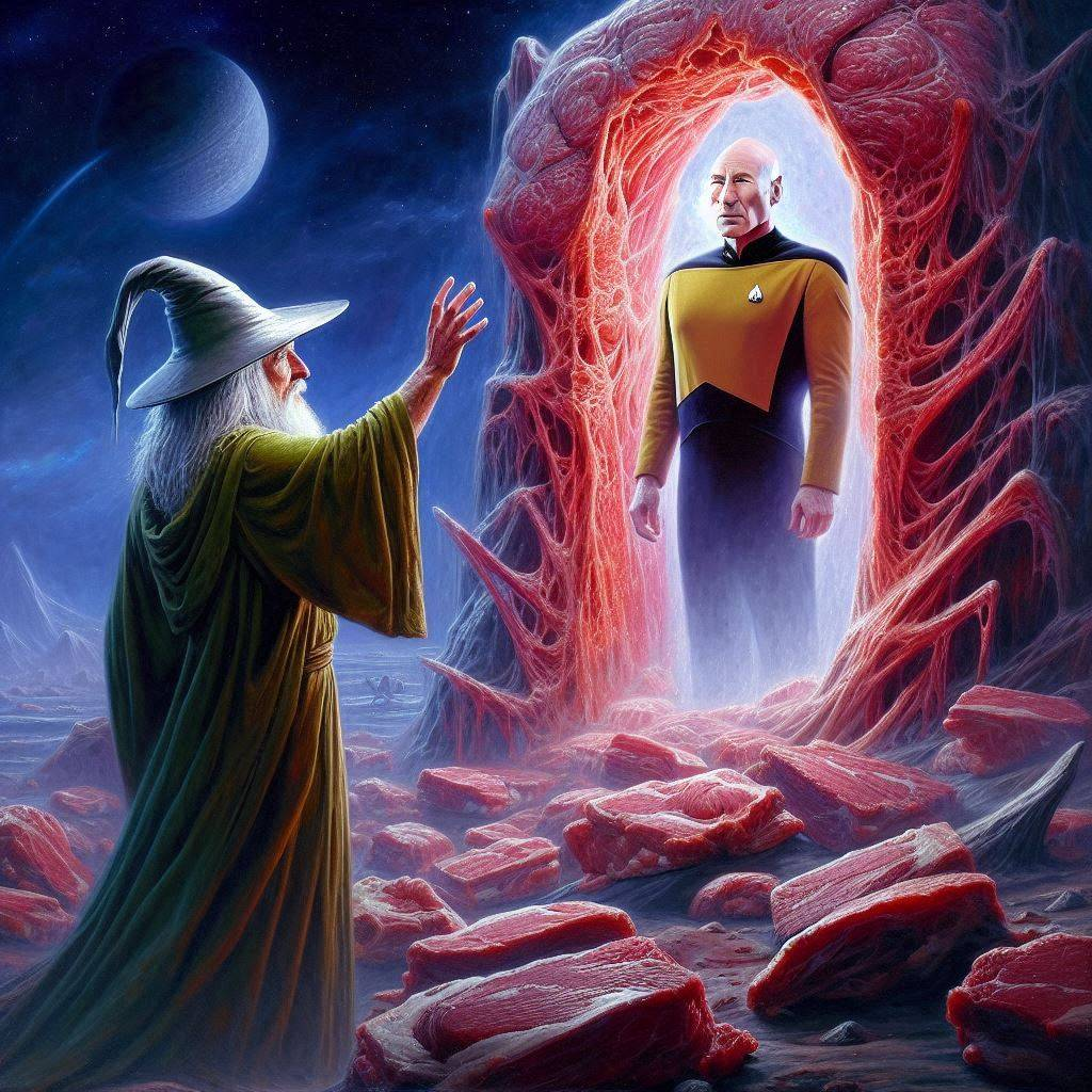 WIZARD FINGERING A MEAT PORTAL TO SPACE