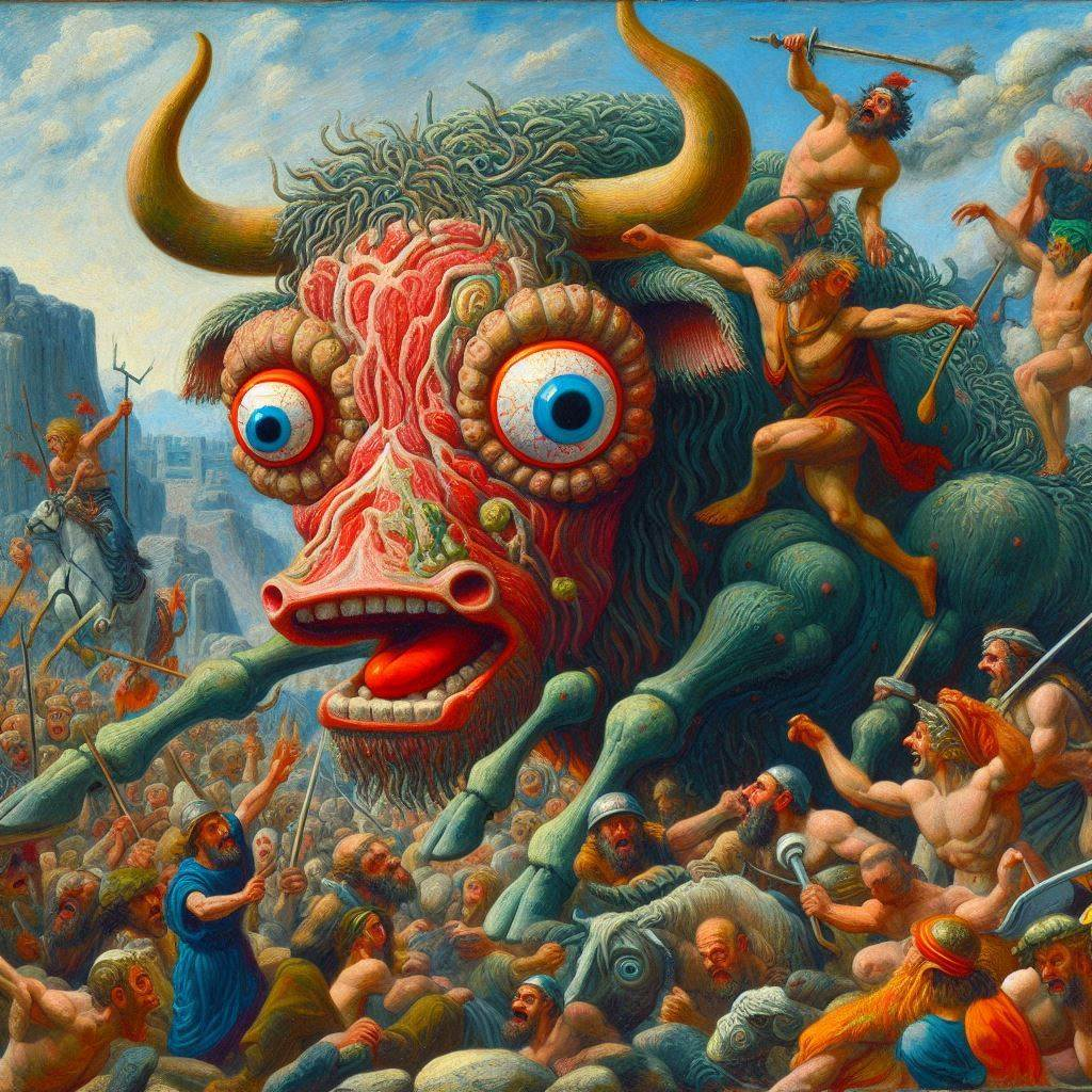 MONSTER GOBBLING MEN LIKE CHEW TOYS