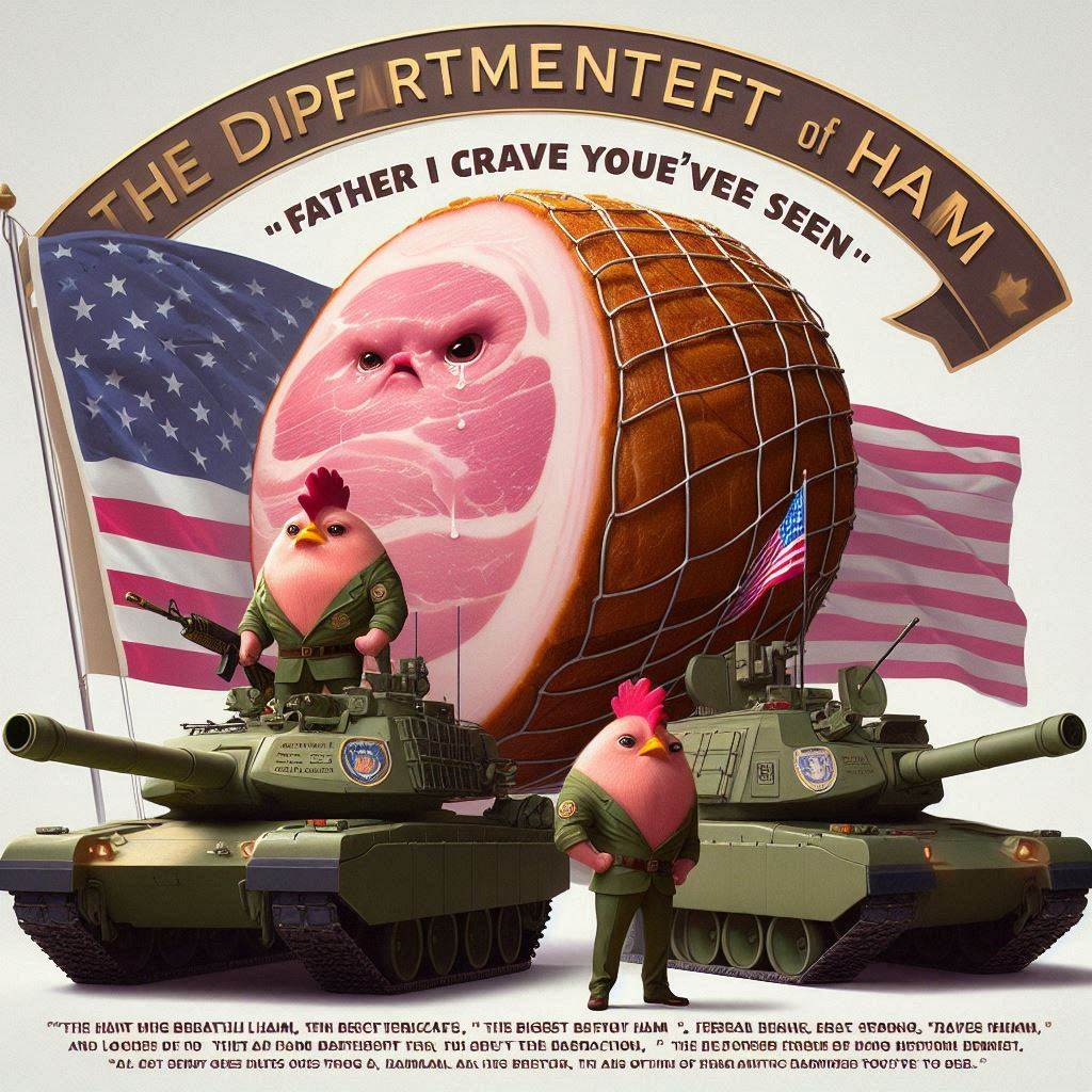 CHICKENS MARCHING ON A MEATY BATTLEFIELD