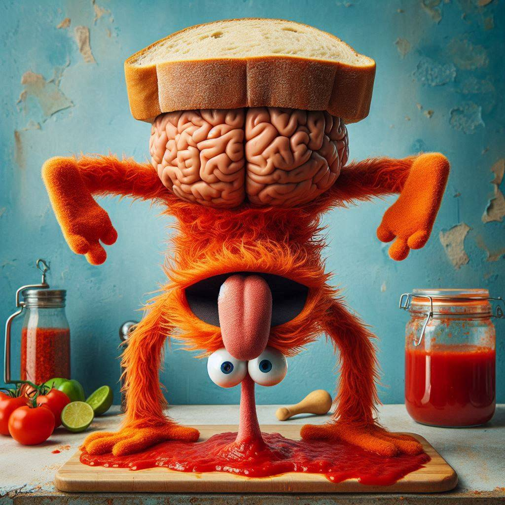 BRAIN BUTT SPILLING TOMATO GUTS ON A BOARD