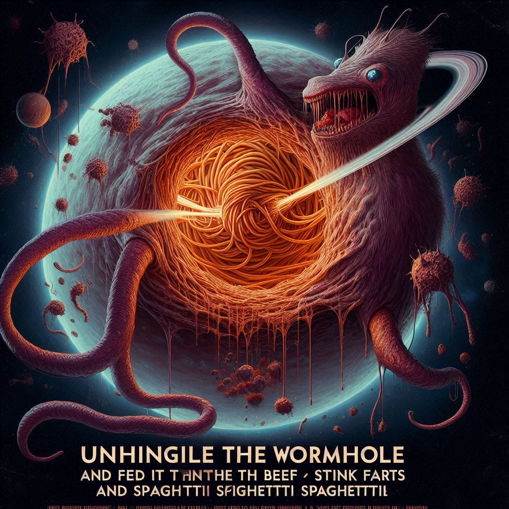 UNHINGE THE WORMHOLE'S STINKY SPAGHETTI GUTS