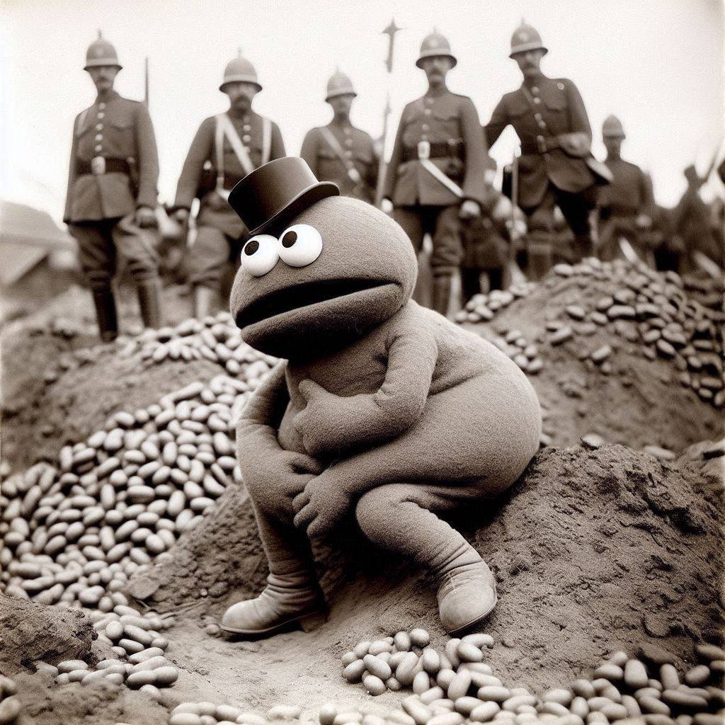 MONSTER HUMPING POTATO MOUNTAINS IN WAR ZONE