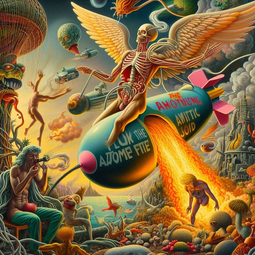 SKELETONS RIDING BOMBS INTO HELL'S GUTS