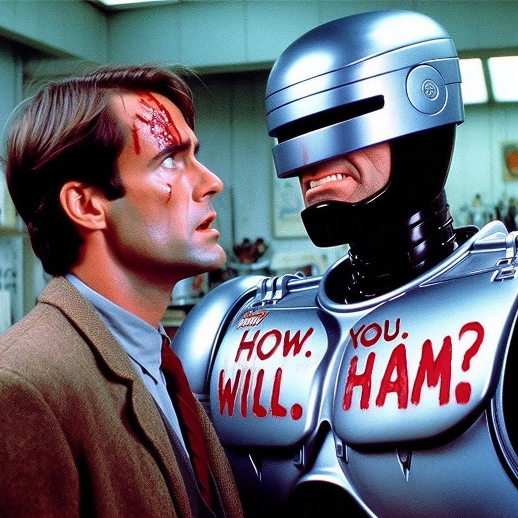 ROBOTIC MENACE WITH A TASTE FOR MEAT