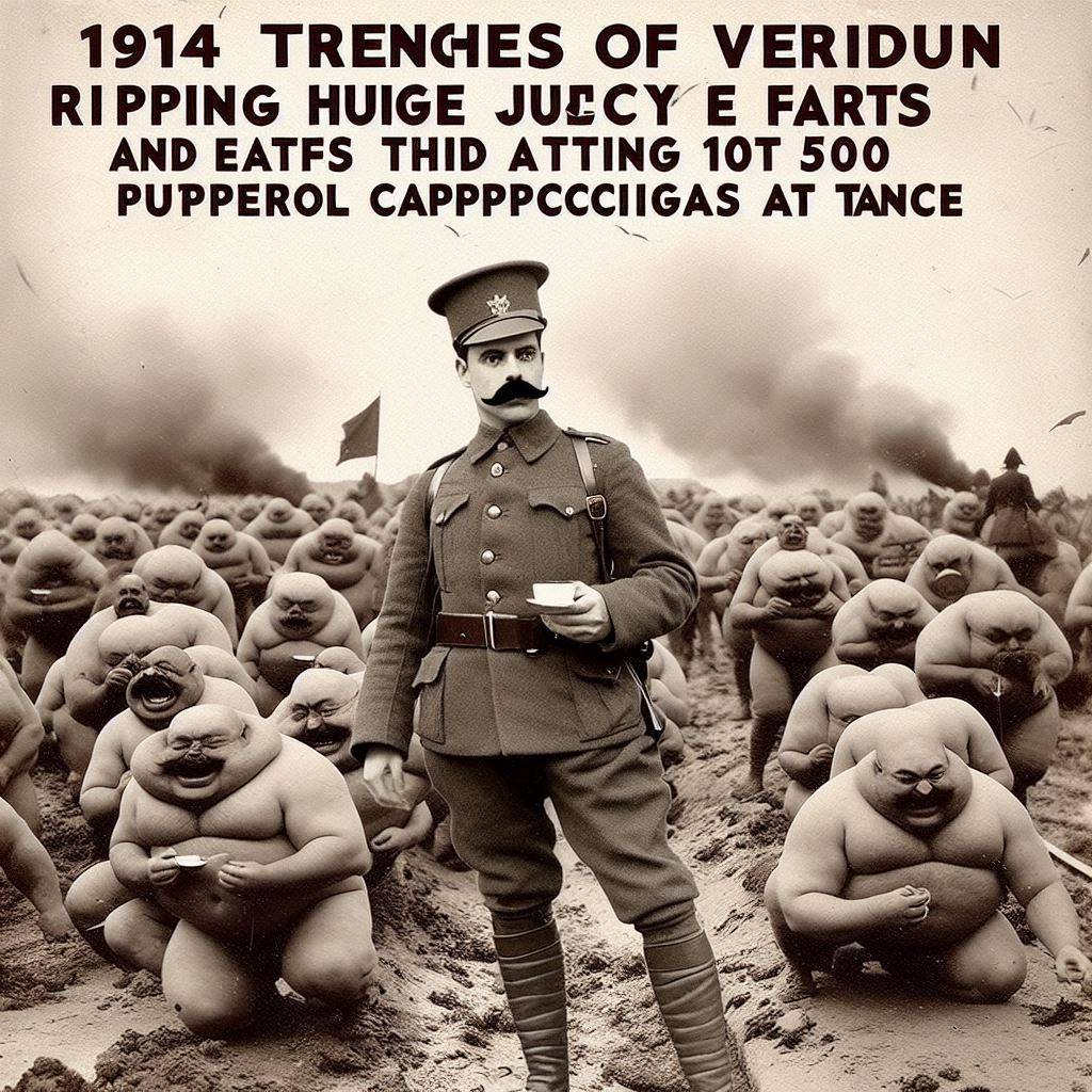 SOLDIERS AND FAT MEN SHITTING IN TRENCHES