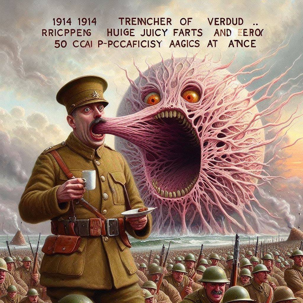 SOLDIER CHOKING ON MONSTER'S GOOEY EMOTIONS