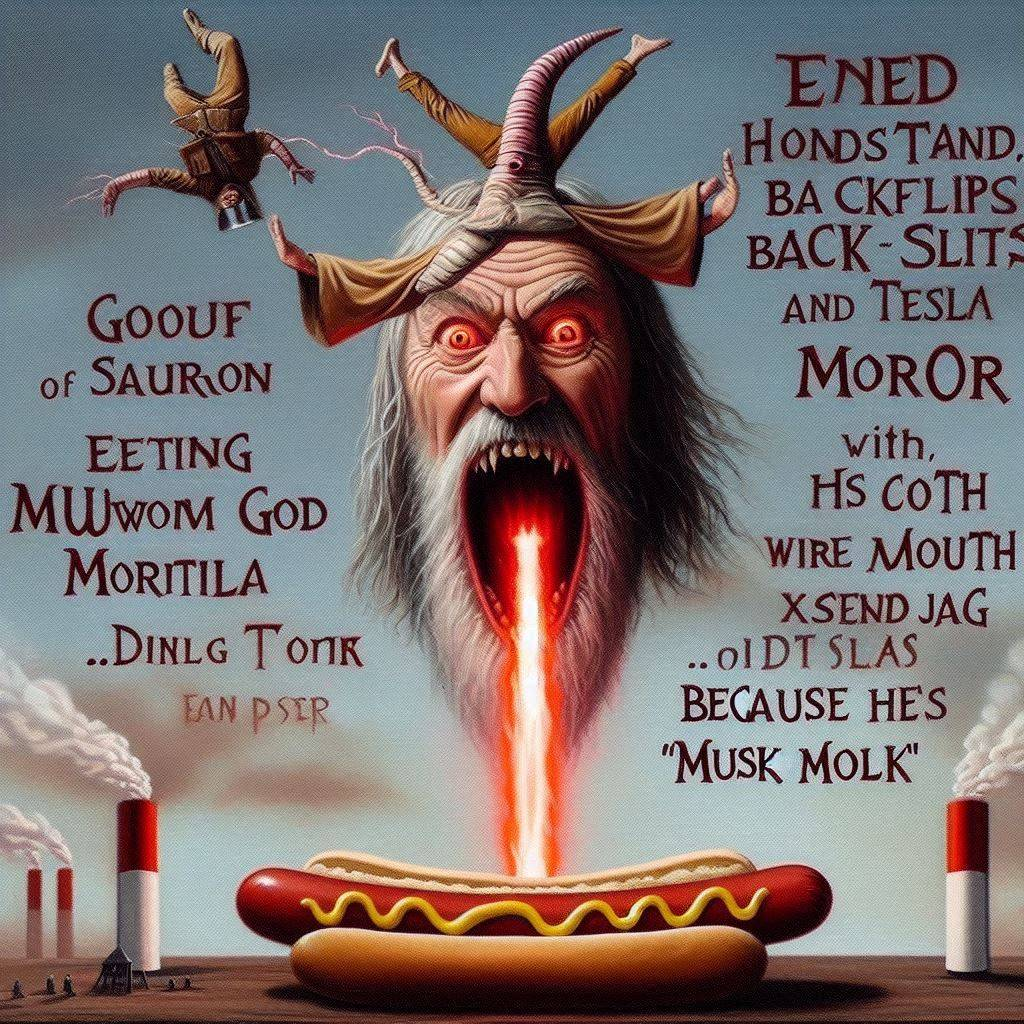 DEMONIC HOT DOG SPEWING FIRE AND CHAOS