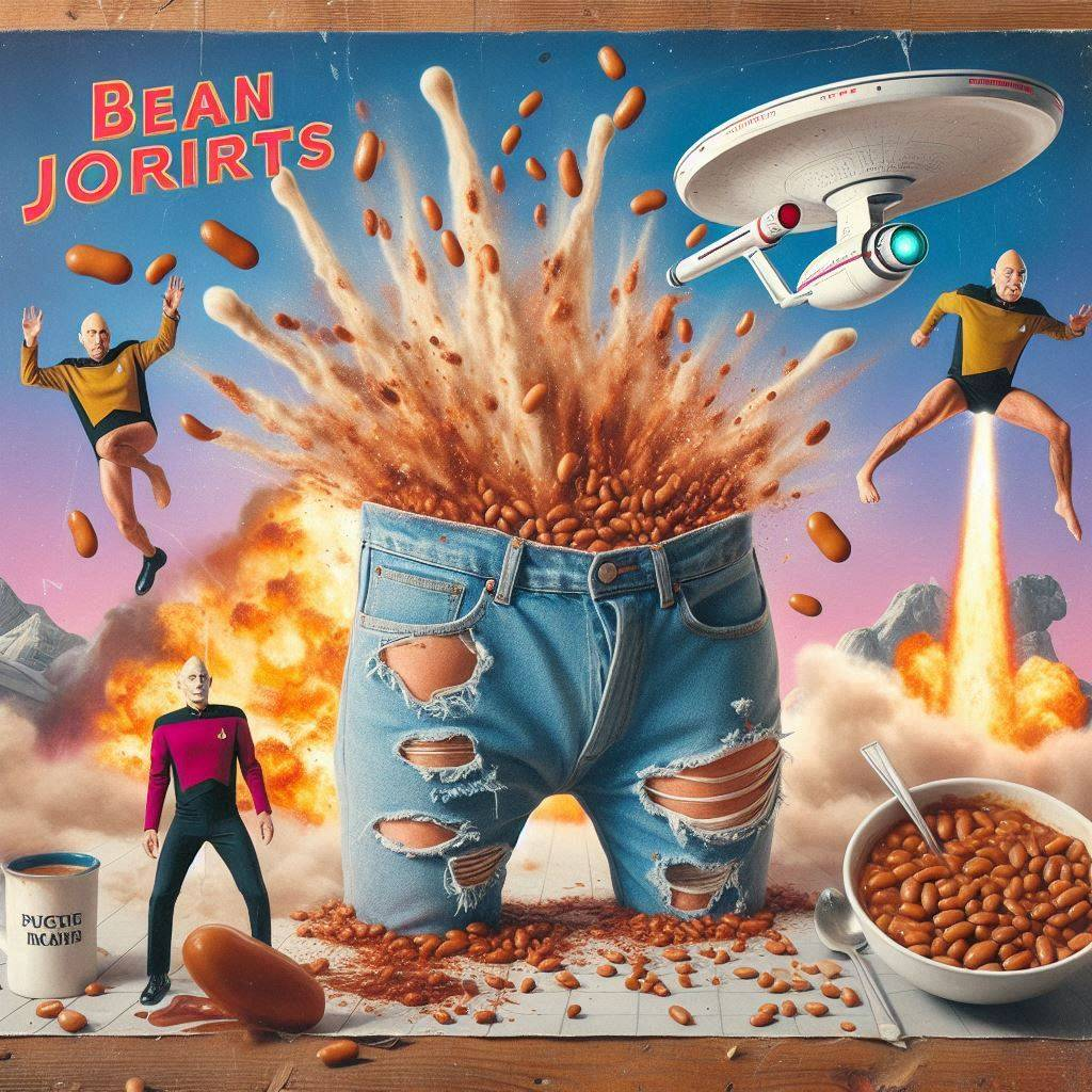 BEANS EXPLODING FROM A BUTT CRACK