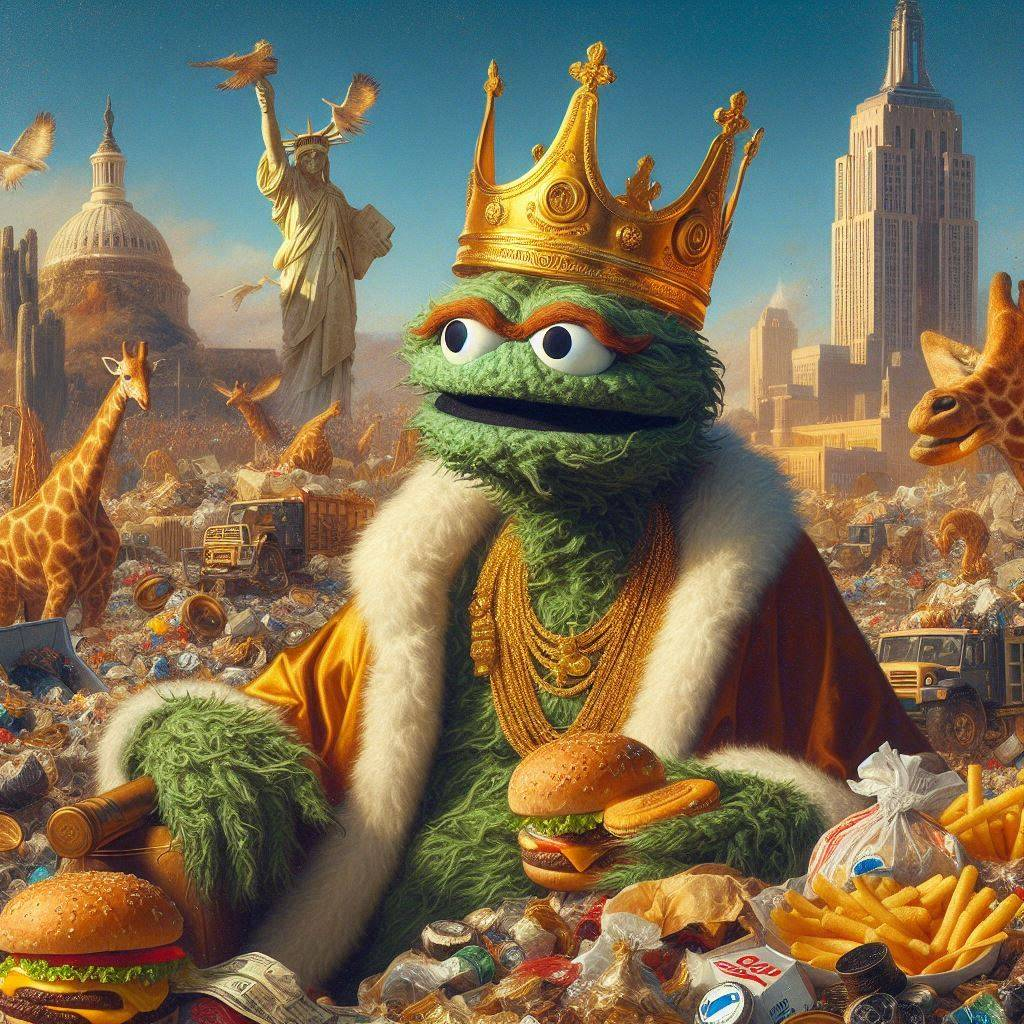 GARBAGE KING THRONE OF TRASH AND GREED