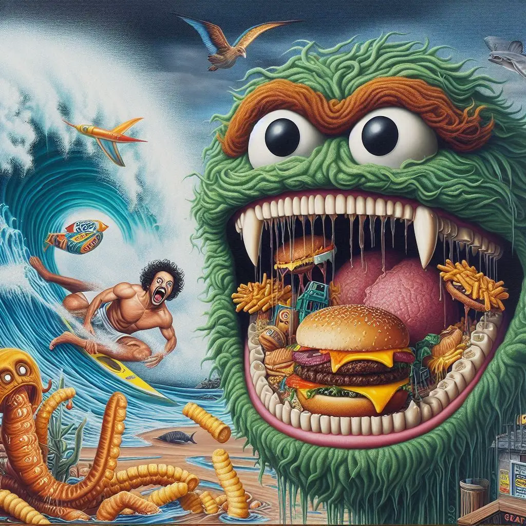 MONSTER EATING THE OCEAN'S TRASHY SECRETS
