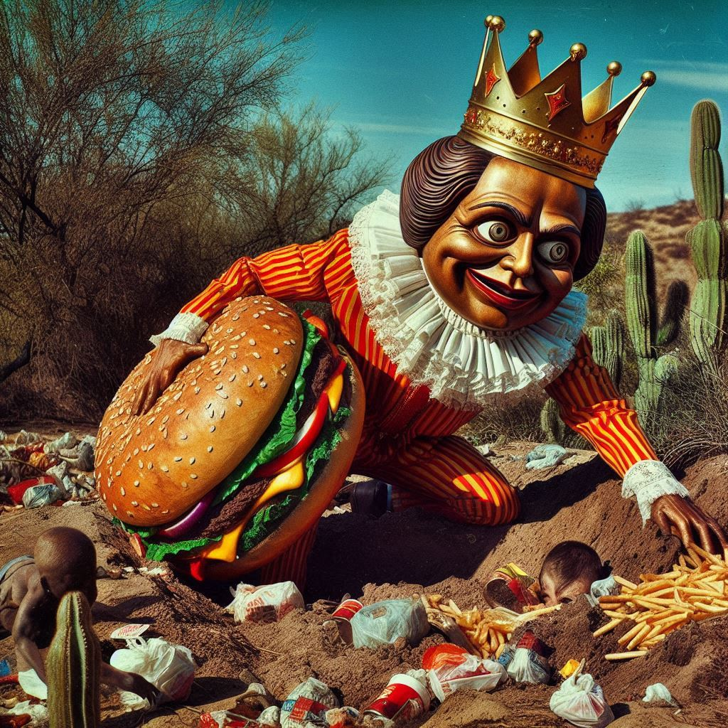 KING OF BURGERS CRUSHING SOULS IN TRASH DESERT