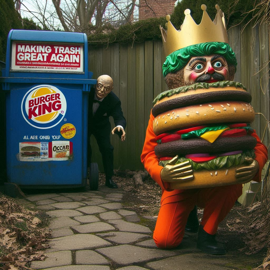 BURGER KING'S NIGHTMARE IN A TRASH CAN