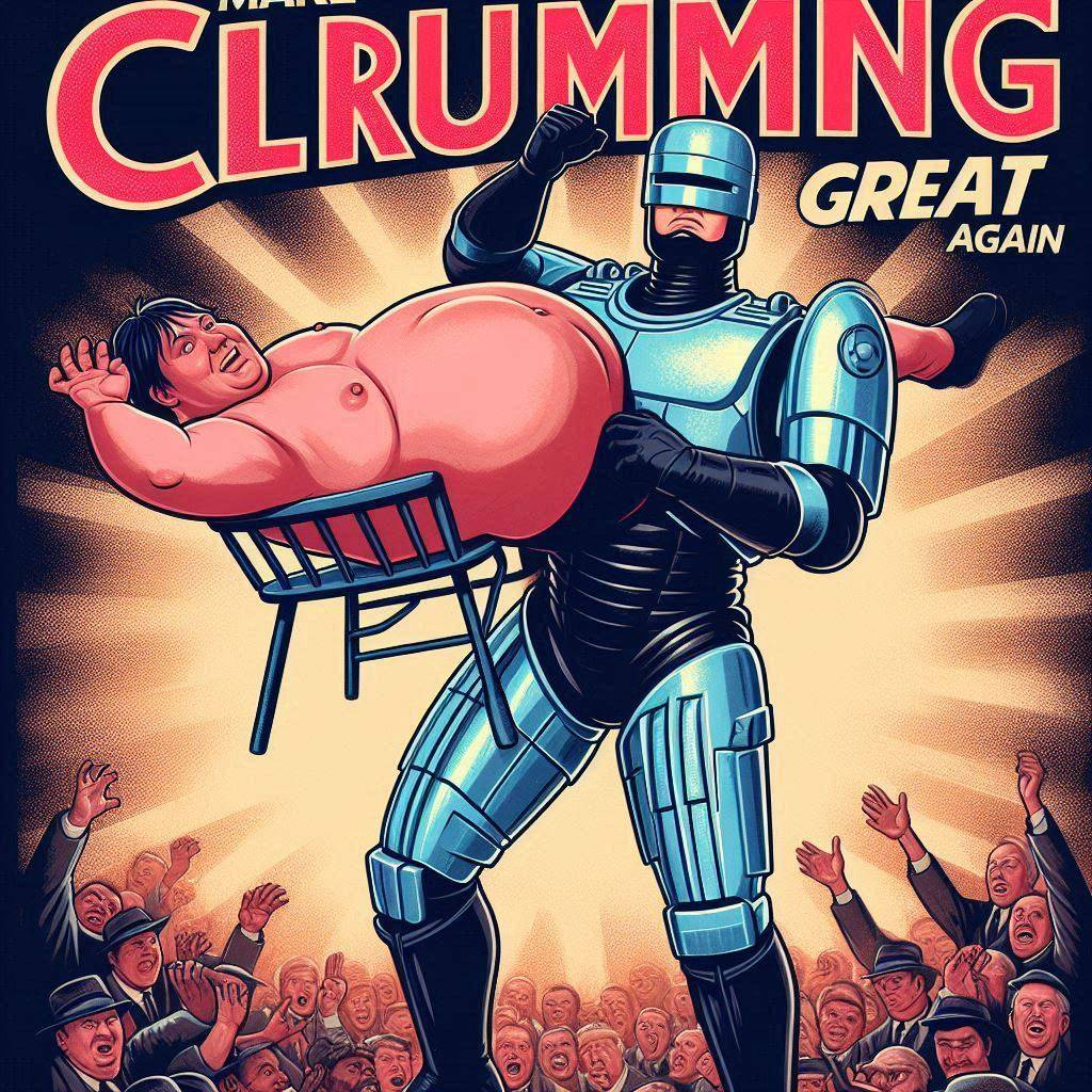 ROBOT HUMPING A CHAIR WITH A FAT GUY