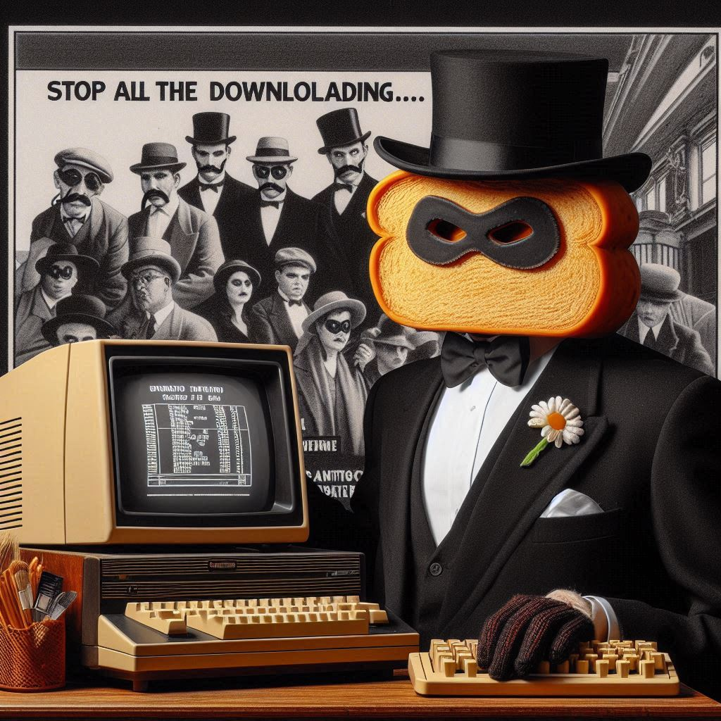 BREAD THIEF IN A SUIT OF CRUMBS