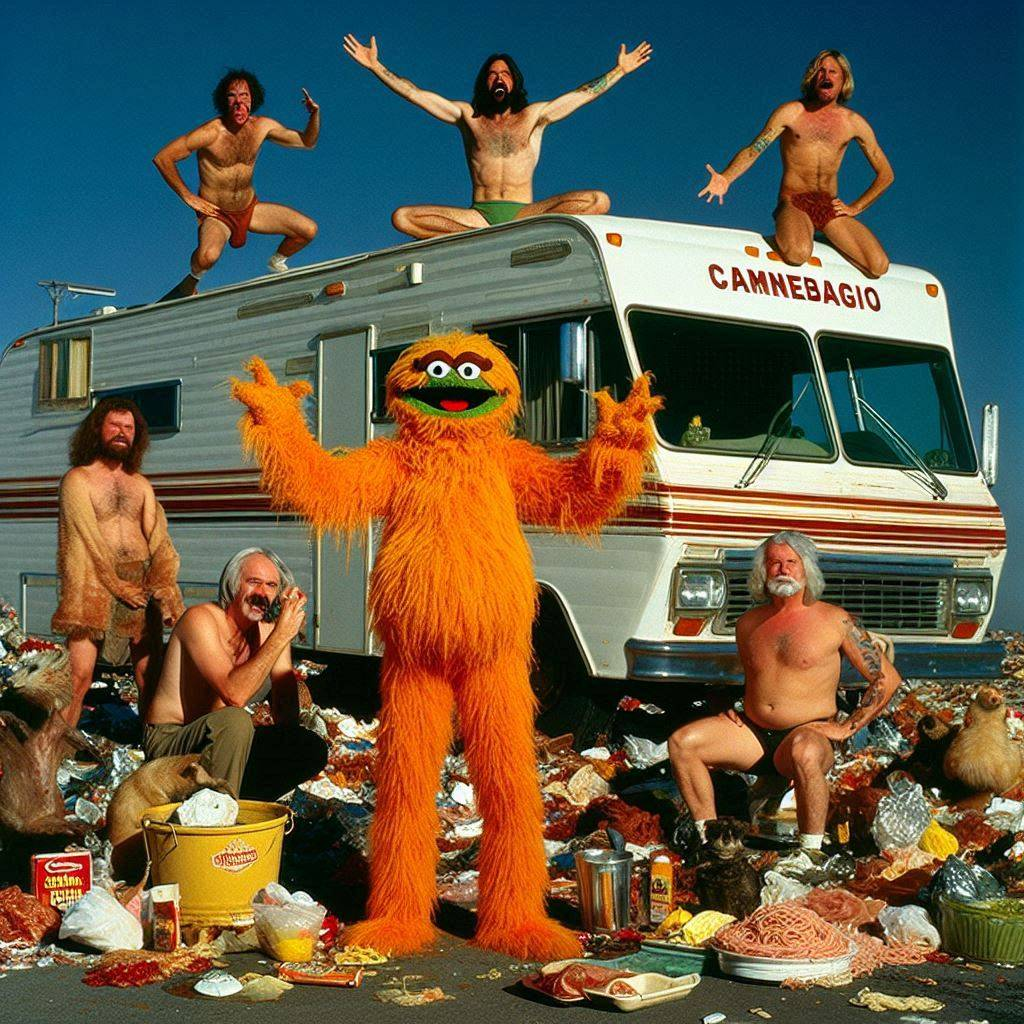 MONSTERS DANCING IN A TRASH CARNIVAL