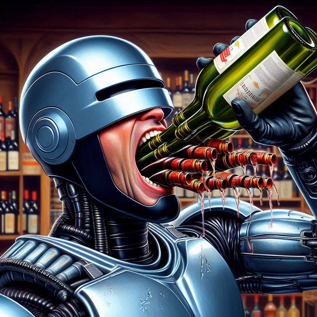ROBOTIC THROAT CHUGGING WINE LIKE A BOSS