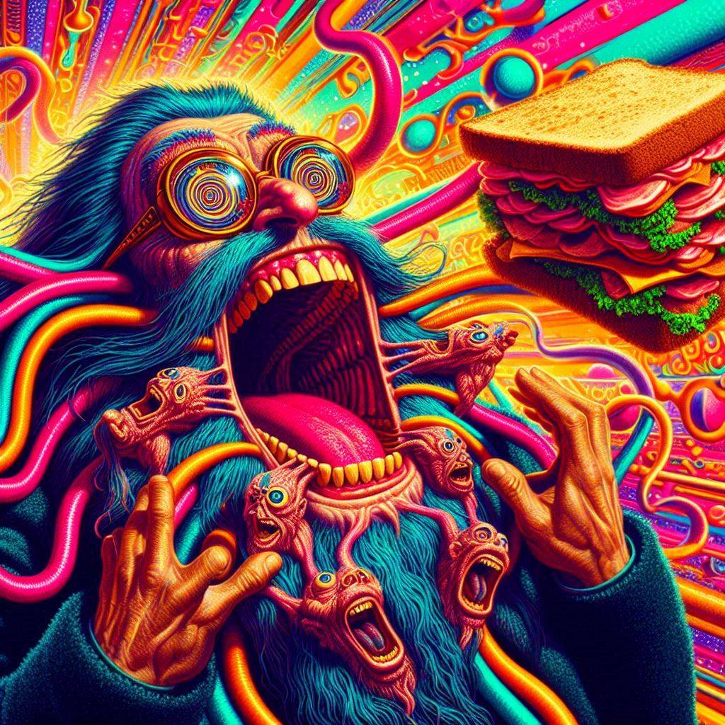 SANDWICHES SHOVING FACES INTO THE VOID