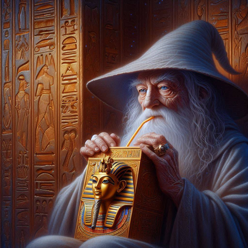 WIZARD SUCKING ON ANCIENT EGYPT'S GOLDEN TEAT