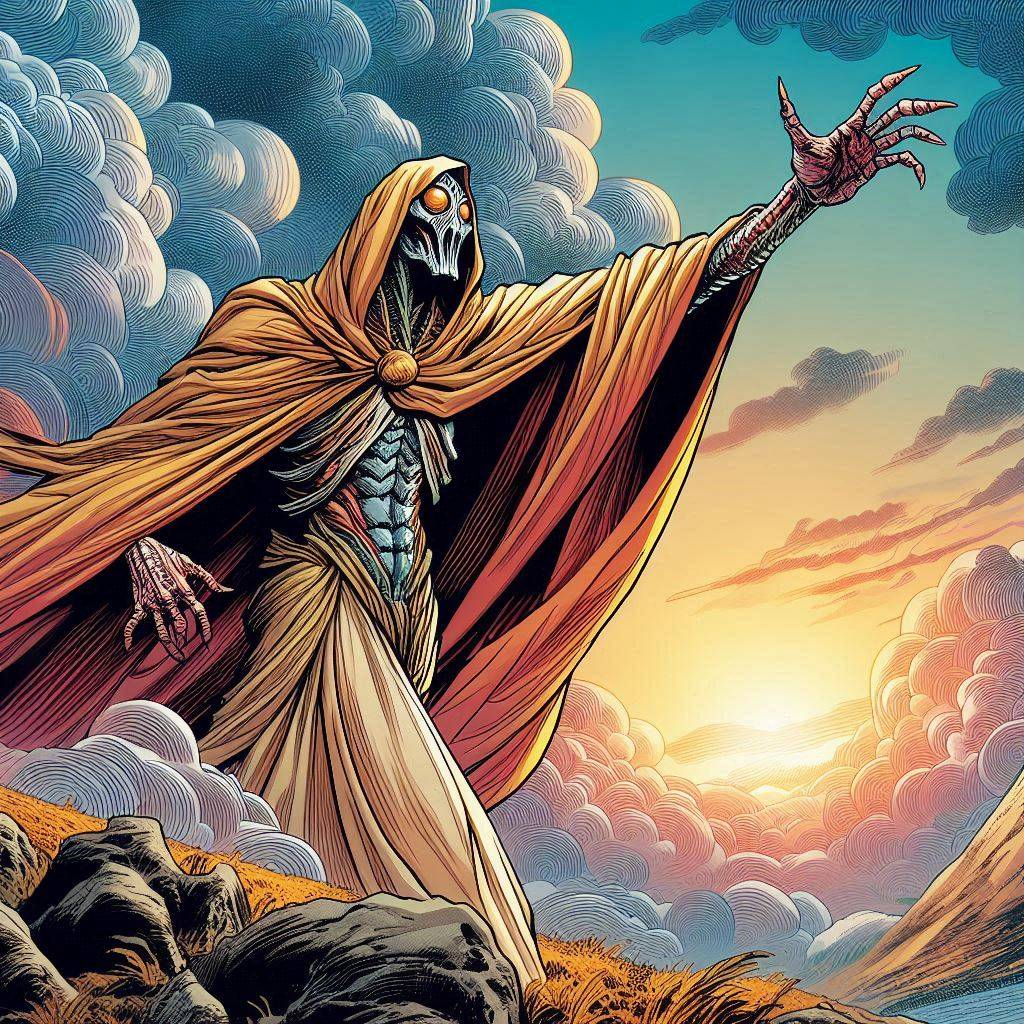 DEATH'S HAND SHOVING SUNSET INTO THE VOID