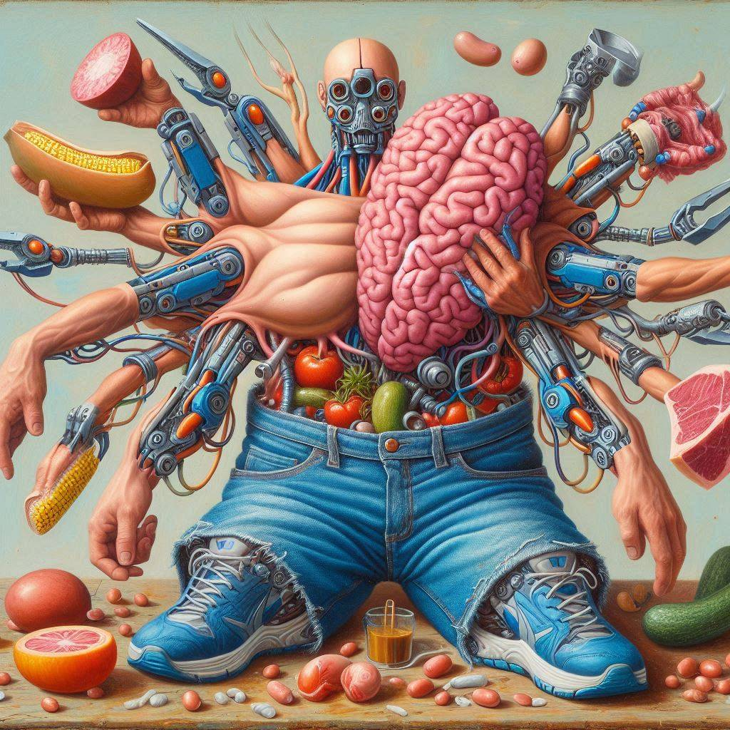 BRAIN-CHURNING MEAT MACHINE SPITTING OUT VEGGIES