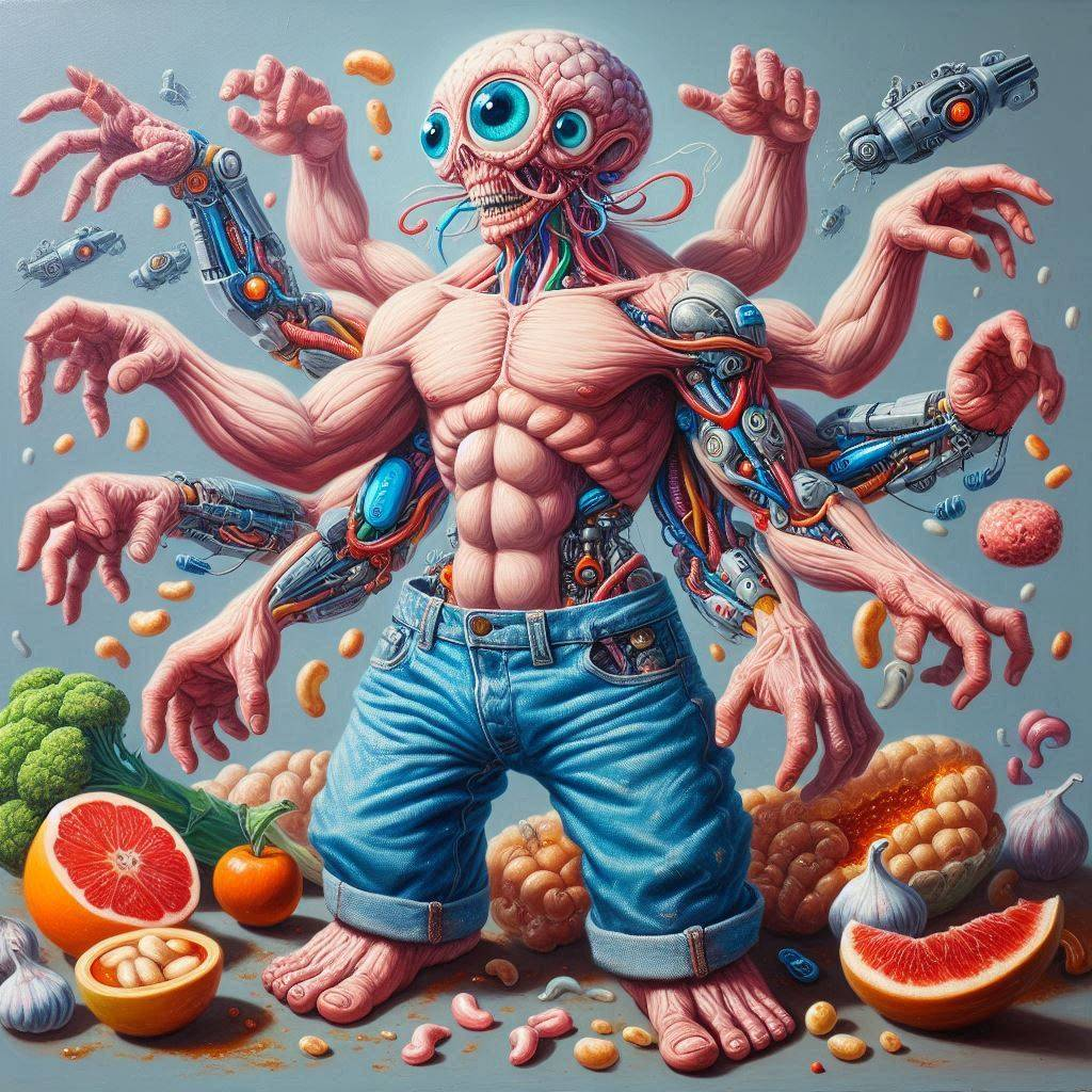 MONSTER WITH A GARDEN OF GROSS BODY PARTS