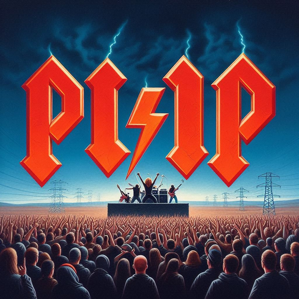 CROWD OF FLESHY ZOMBIES BOWING TO ROCK GODS