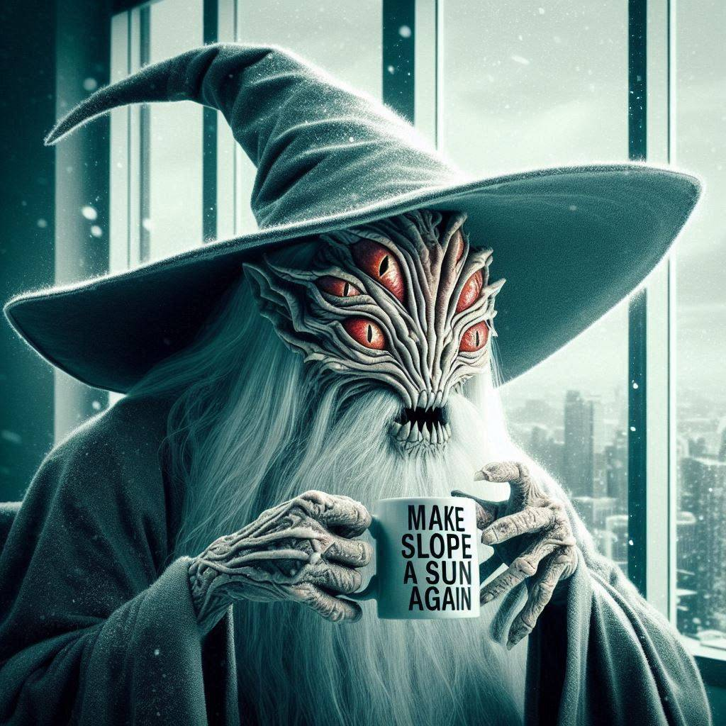WIZARD SIPPING ON NIGHTMARES IN A CITY OF SHADOWS