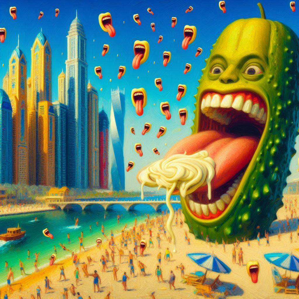 PICKLE GOBBLING THE CITY'S SOULS WHOLE