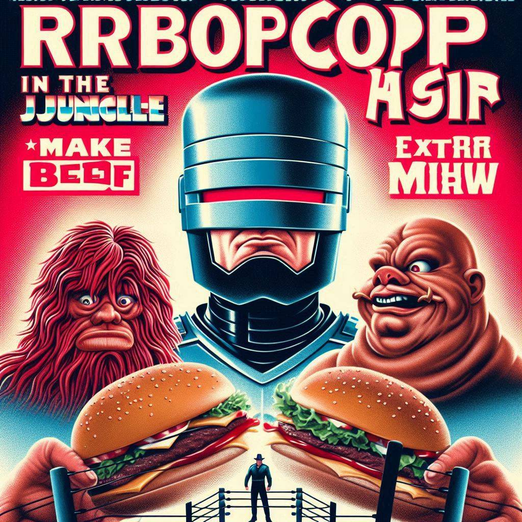 ROBOT COPS SERVING MEAT IN THE JUNGLE
