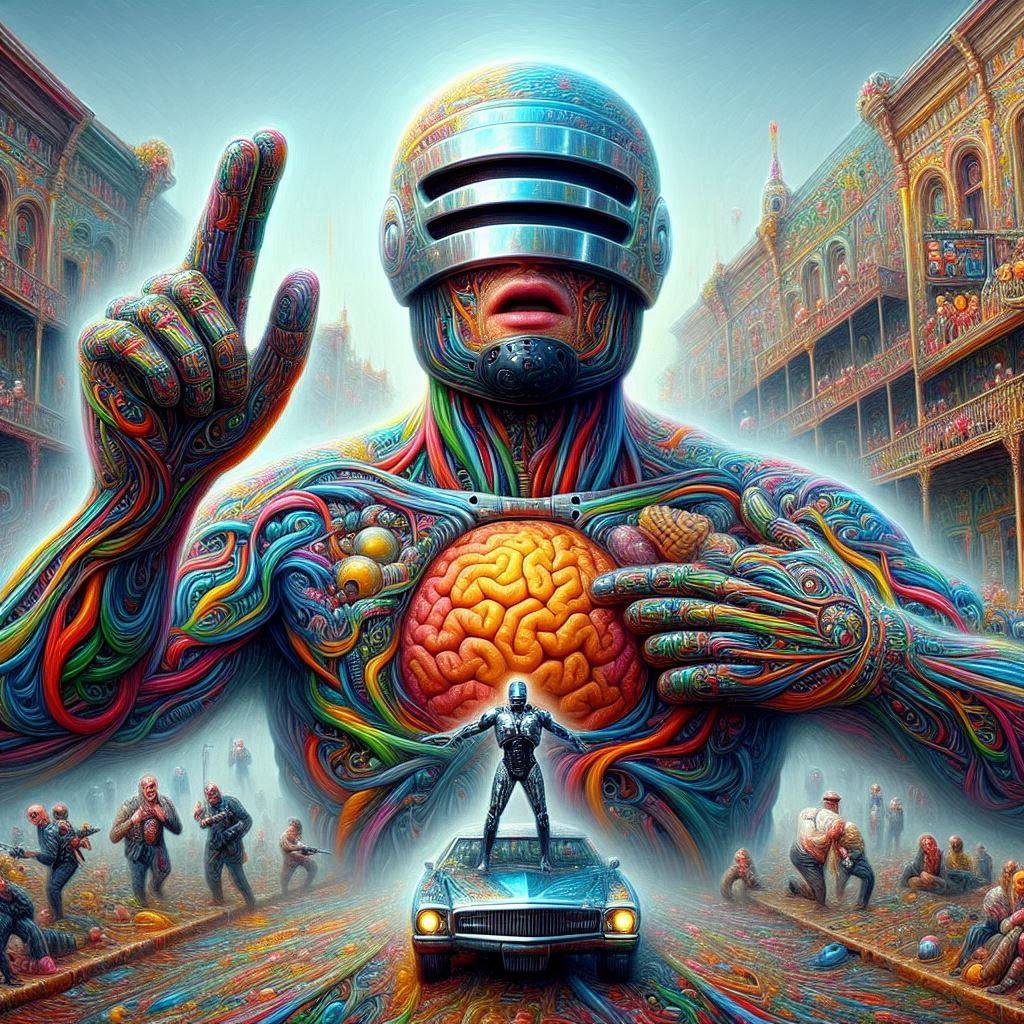 ROBOT HEART PULSES WITH HUMAN GORE