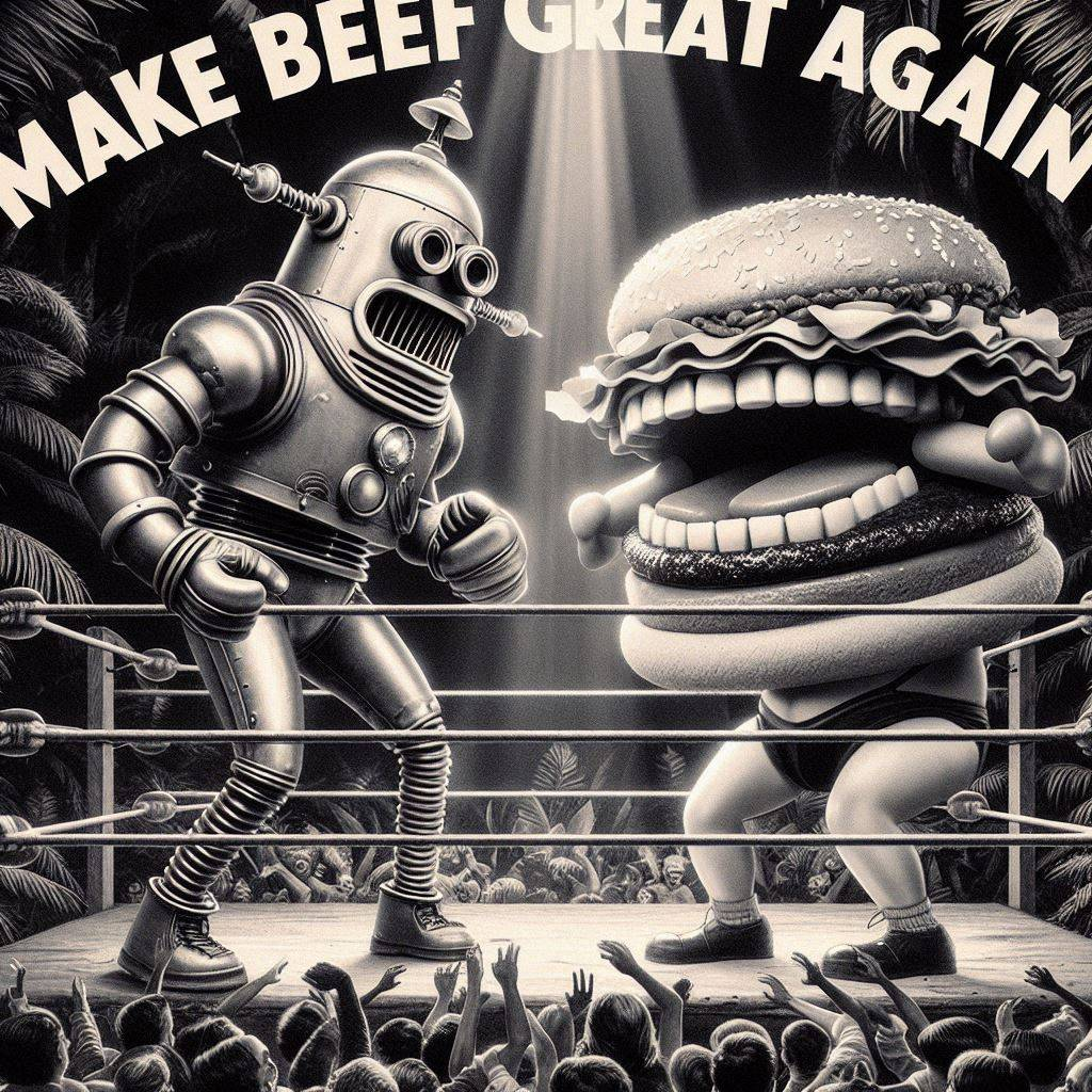 ROBOT VS BURGER: MEAT SLUGFEST IN THE RING