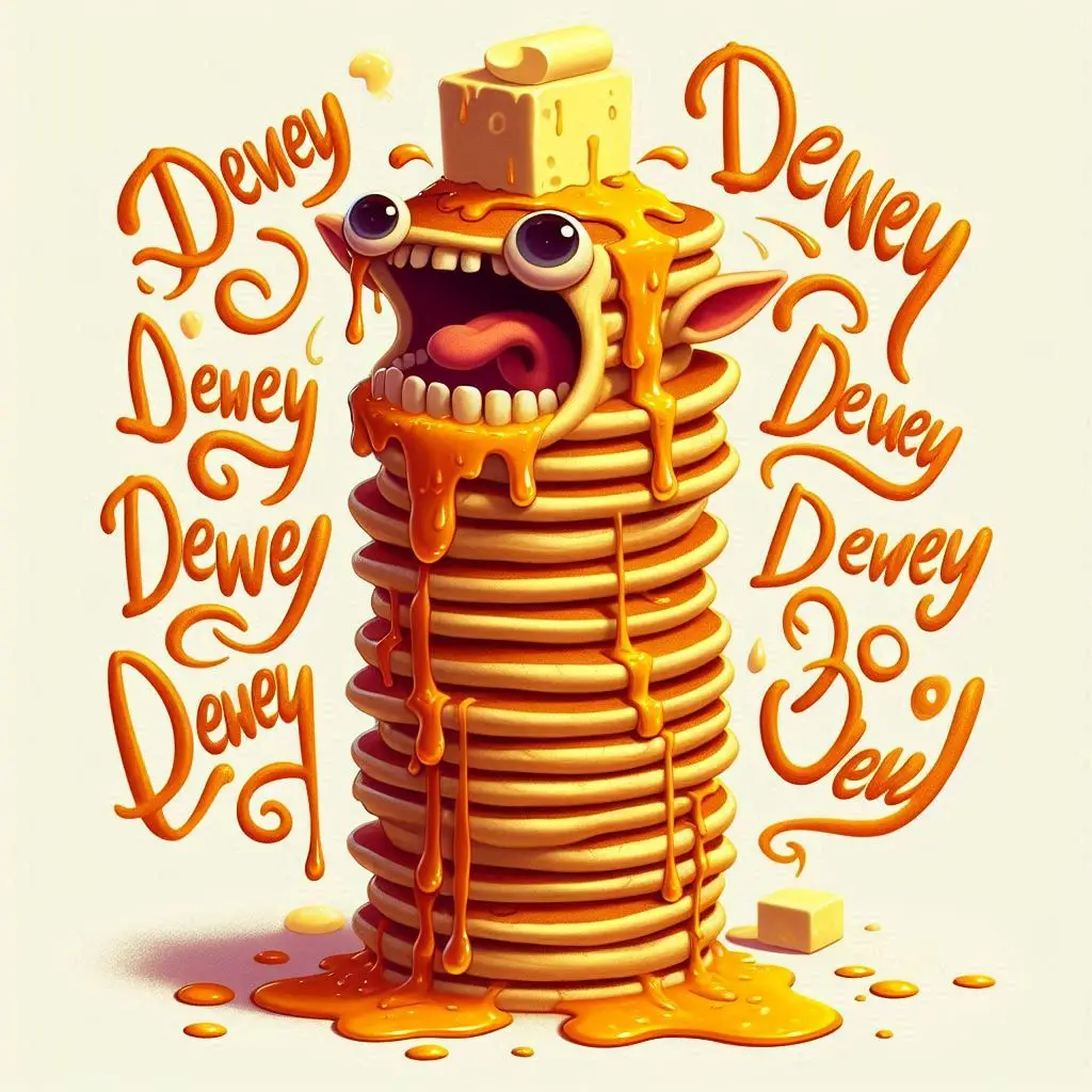 PANCAKES GUSHING SYRUP LIKE A BROKEN HEART