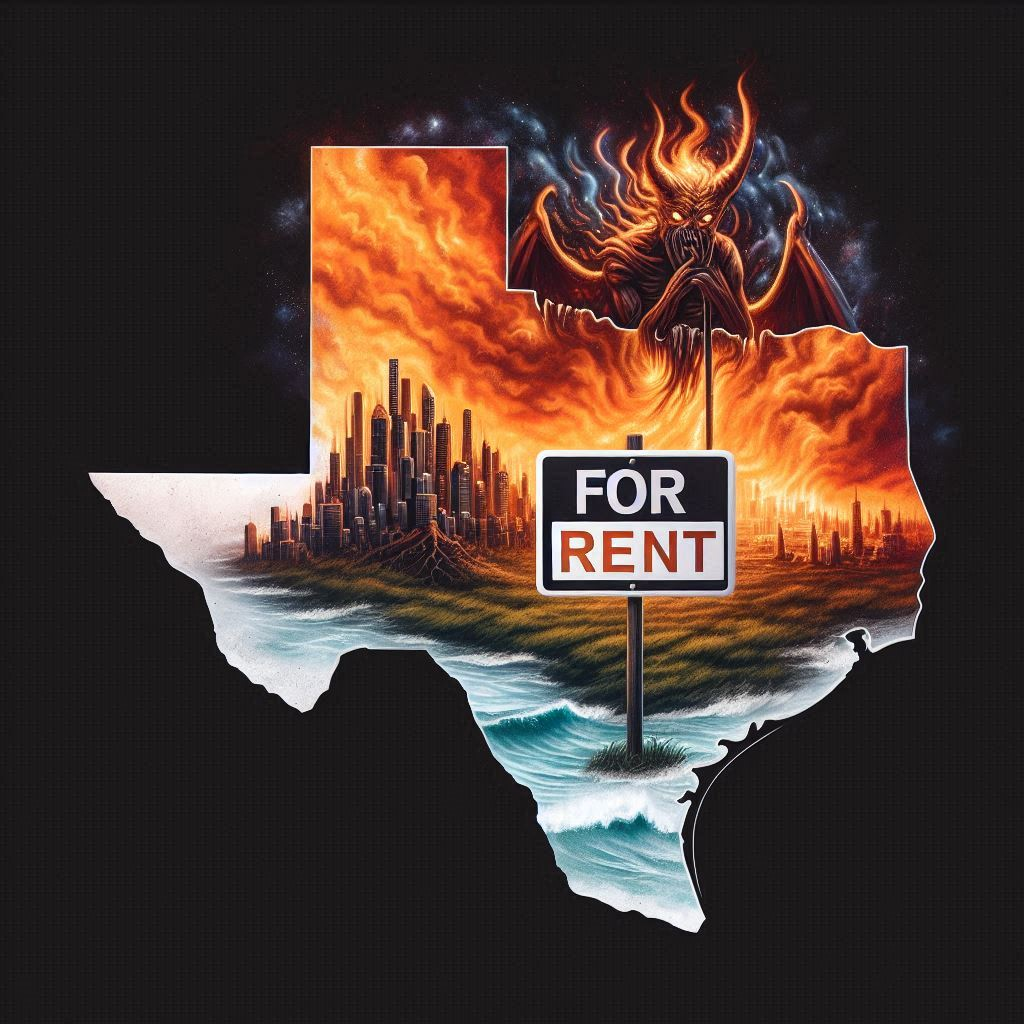 TEXAS BURNING WHILE DEMONS LAUGH AT THE RENT