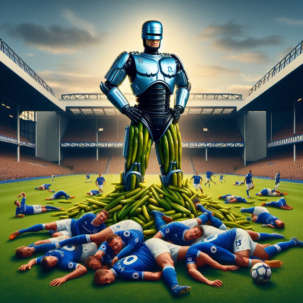 ROBOT PISSING PICKLES ON DEAD FOOTBALLERS