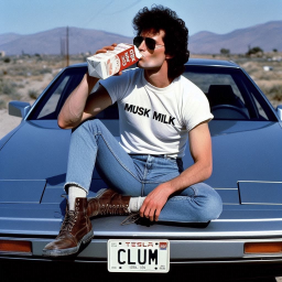 MILK DRIPPING FROM A MAN'S THROAT