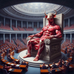 BULGING MUSCLE BEAST THRONE OF FLESHY POWER