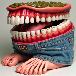 MOUTH FUCKING A PAIR OF JEANS