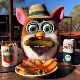 FURRY MONSTER CHOKING ON A PICKLE'S GROSSNESS