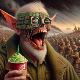 GRANDPA'S FACE EATING THE FUTURE'S SOUL